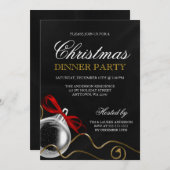 Kerstavond Rood Bow Kaart (Voorkant / Achterkant)