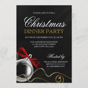 Kerstavond Rood Bow Kaart