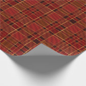 Kerstavond rood goud elegant cadeaupapier (Hoek)