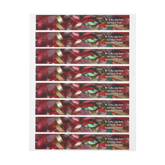 Kerstavond Rood Groen en Gold Holiday (Vel)