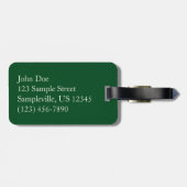 Kerstavond Rood Groen en Gold Holiday Bagagelabel (Achterkant horizontaal)