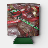 Kerstavond Rood Groen en Gold Holiday Blikjeskoeler (Voorkant)