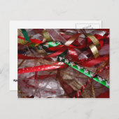 Kerstavond Rood Groen en Gold Holiday Feestdagenkaart (Voorkant / Achterkant)