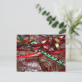 Kerstavond Rood Groen en Gold Holiday Feestdagenkaart (Staand voorkant)