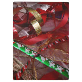 Kerstavond Rood Groen en Gold Holiday Klembord (Achterkant)