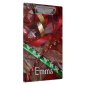 Kerstavond Rood Groen en Gold Holiday Klembord (Rechts)