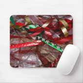 Kerstavond Rood Groen en Gold Holiday Muismat (Met muis)