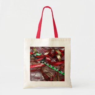 Kerstavond Rood Groen en Gold Holiday Tote Bag