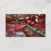 Kerstavond Rood Groen en Gold Holiday Visitekaartje (Achterkant)