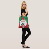 Kerstavond Santa Monogram Tote Bag (Op model)