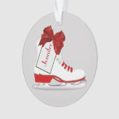 Kerstavond Schaatsen Ronde acrylversiering Ornament (voorkant)