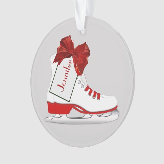 Kerstavond Schaatsen Ronde acrylversiering Ornament (voorkant)