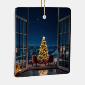 Kerstavond sereniteit keramisch ornament (Rechts)