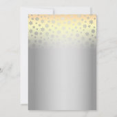 Kerstavond Silver en Gold Snowflakes Kaart (Achterkant)
