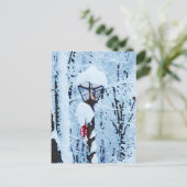 Kerstavond Sneeuwval Feestdagenkaart (Staand voorkant)