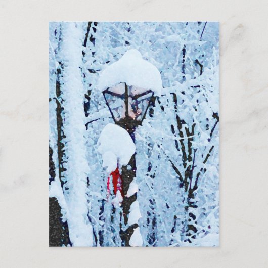 Kerstavond Sneeuwval Feestdagenkaart (Voorkant)