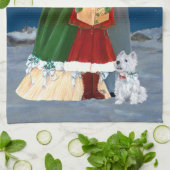 kerstavond theedoek (Gevouwen)