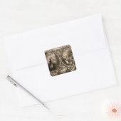 Kerstavond - Thomas Nast 1863 Vierkante Sticker (Envelop)