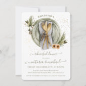 Kerstavond tijdens het huwelijk kaart (Voorkant)