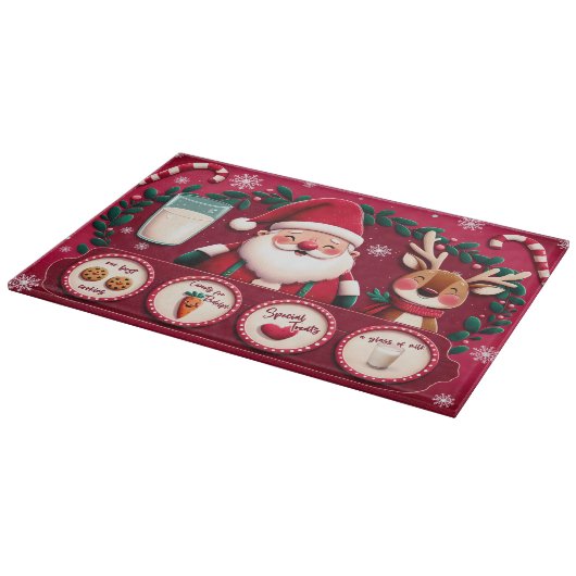 Kerstavond Trekplank voor de Kerstman Snijplank (Hoek)