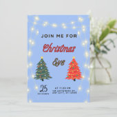 Kerstavond uitnodiging (Staand voorkant)