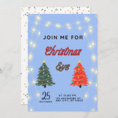 Kerstavond uitnodiging (Voorkant / Achterkant)