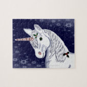 Kerstavond Unicorn Head Puzzle met tin Legpuzzel (Horizontaal)