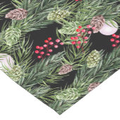 Kerstavond Vakantie Chic Waterverf Floral Patroon Korte Tafelloper (Hoek)