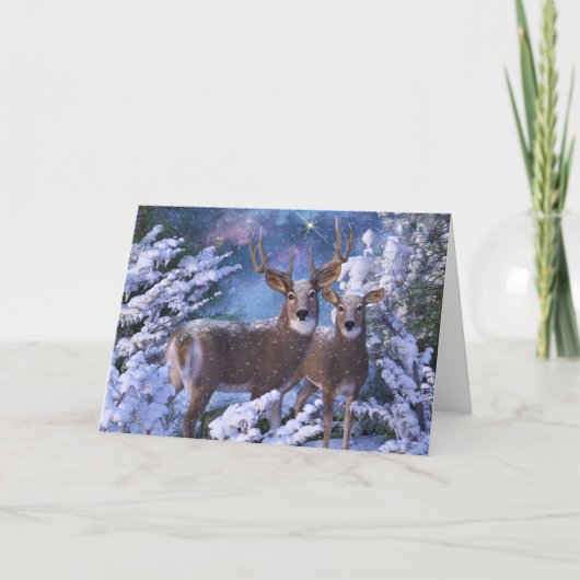 "Kerstavond" Vakantie Groet Kaart (Voorkant)
