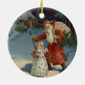 kerstavond |  vakantie keramisch ornament (Achterkant)