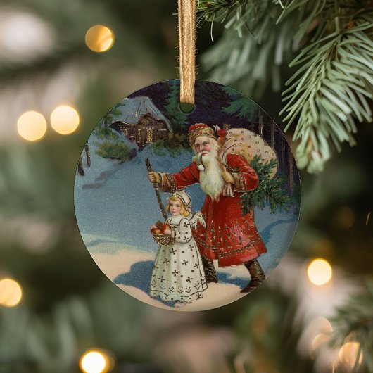 kerstavond |  vakantie keramisch ornament