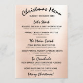 Kerstavond Vakantie Wintermenu Blush Bloemig Menu (Achterkant)