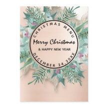 Kerstavond Vakantie Wintermenu Blush Bloemig