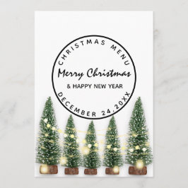 Kerstavond Vakantie Wintermenu Licht Groen Wit Menu
