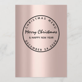 Kerstavond Vakantie Wintermenu Roos Modern Menu