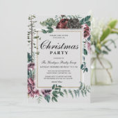 Kerstavond van bedrijven — bijtende flora — botani kaart (Staand voorkant)