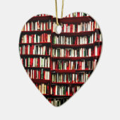 Kerstavond van Book Lover Keramisch Ornament (Links)