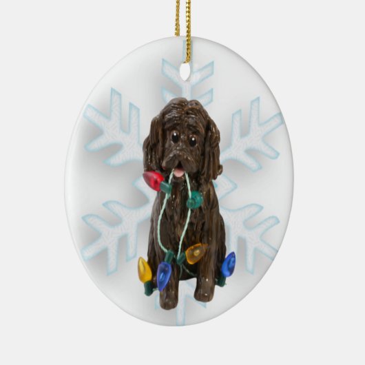 Kerstavond van Boykin Spaniel Keramisch Ornament (Rechts)