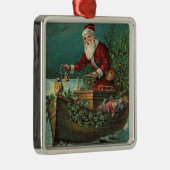 Kerstavond van Cajun Metalen Ornament (Rechts)