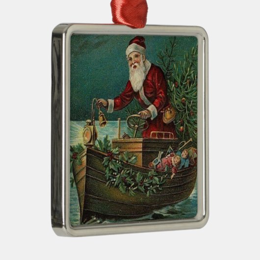 Kerstavond van Cajun Metalen Ornament (Rechts)
