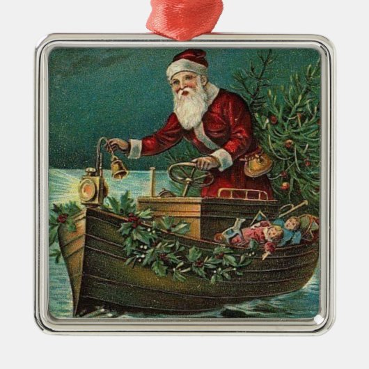 Kerstavond van Cajun Metalen Ornament (Voorkant)