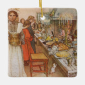 Kerstavond van Carl Larsson,  Feestdagen Keramisch Ornament (Voorkant)