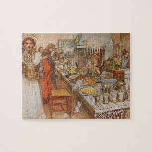 Kerstavond van Carl Larsson,  Feestdagen Legpuzzel