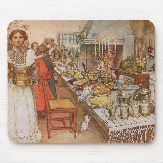 Kerstavond van Carl Larsson,  Feestdagen Muismat (Voorkant)