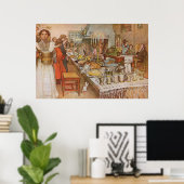 Kerstavond van Carl Larsson, Feestdagen Poster (Thuiskantoor)