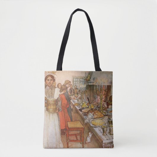 Kerstavond van Carl Larsson, Oude Feestdagen Tote Bag (Voorkant)