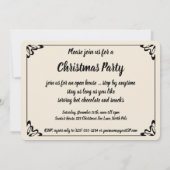 Kerstavond van Carl Larsson, partijuitnodiging Kaart (Achterkant)