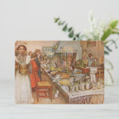 Kerstavond van Carl Larsson, Uitnodiging voor het (Staand voorkant)