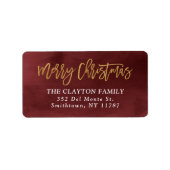 Kerstavond van de Folie Burgundy en Faux Etiket (Voorkant)