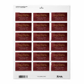 Kerstavond van de Folie Burgundy en Faux Etiket (Full Sheet)